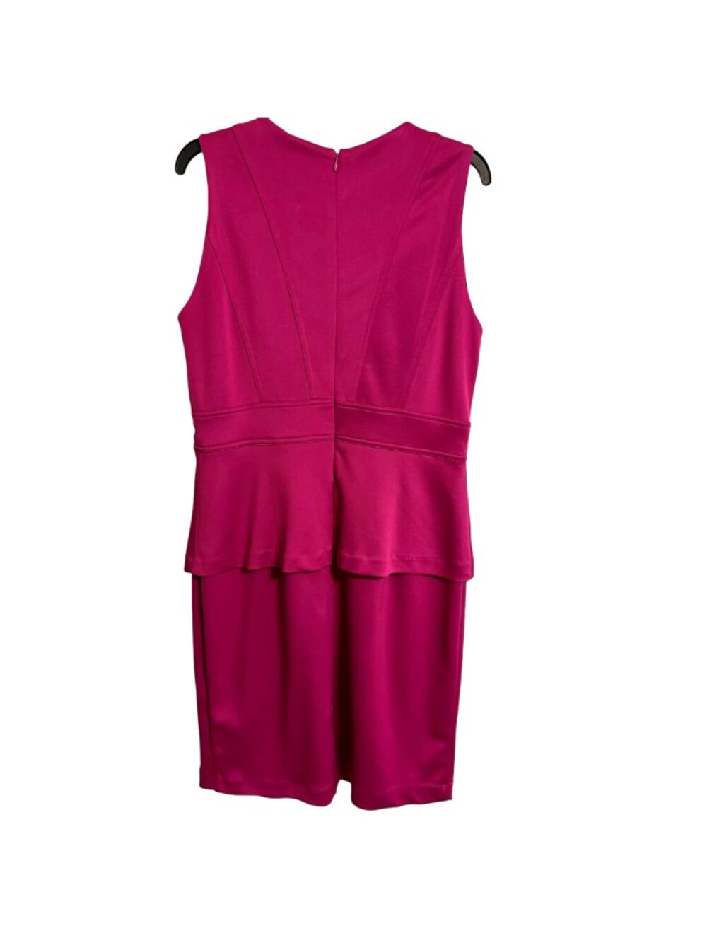 Shelby & Palmer Hot Pink Sleeveless Peplum Sheath Career Cocktail Dress Size 10 - Picture 3 of 11